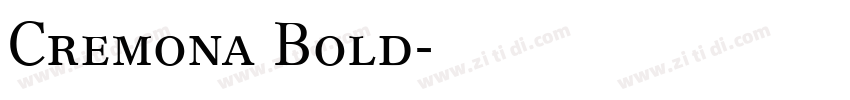 Cremona Bold字体转换